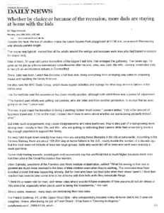 More Dads Are Staying Home with the Kids, New York Daily News, July 26, 2010